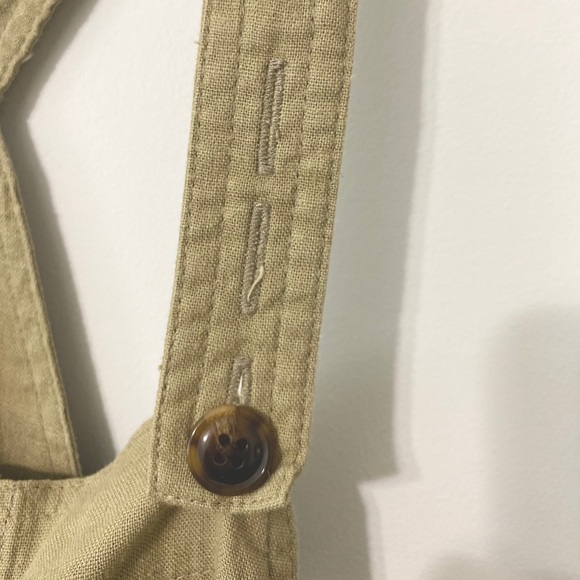 NWT UO Boho Linen Button-Front Shortall Overall - Picture 9 of 14
